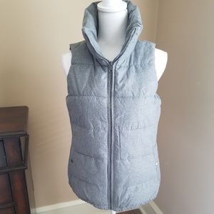 Grey puffer vest
